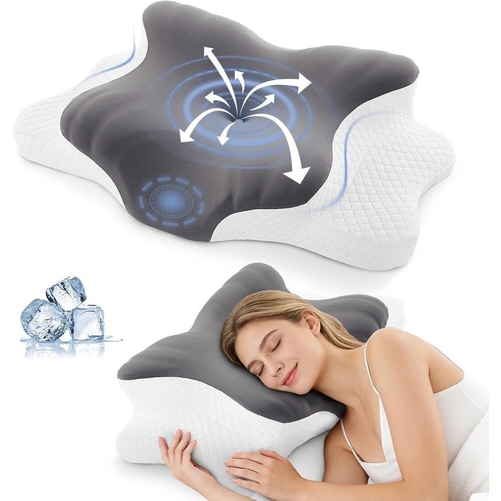 Cervical Neck Pillow for Pain Relief - Cooling Ergonomic Neck Support Pillow NEW
